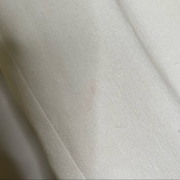 Rebecca Taylor | White Button Down Embellished Collar Linen Blend Jacket - Picture 11 of 12